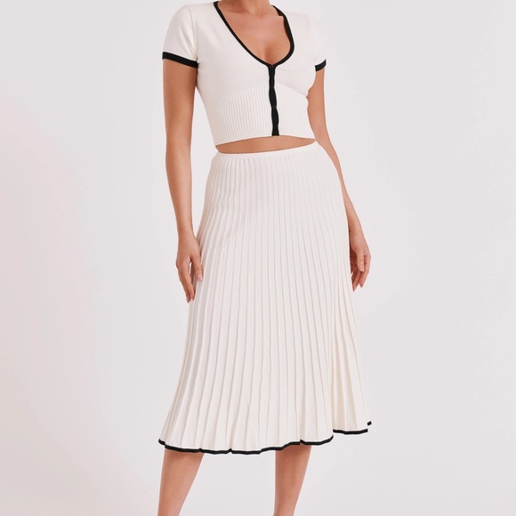 Jolene Contrast Button Up Knit set